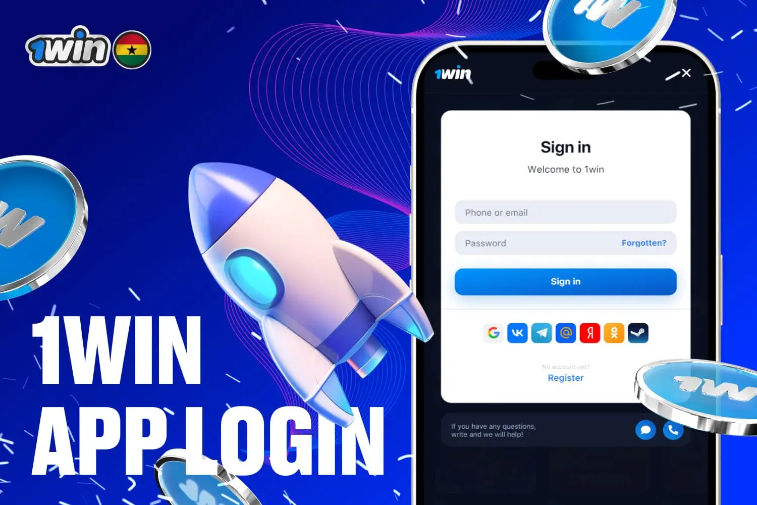 1win app login is simple for new players
