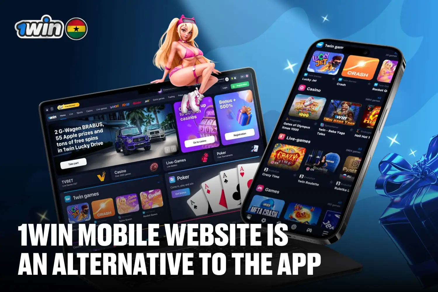 1win mobile website can be used as an app alternative