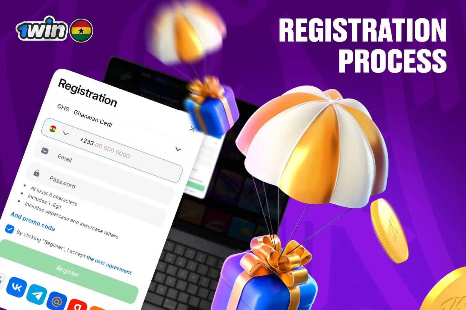 1win registration process is made to fit any players